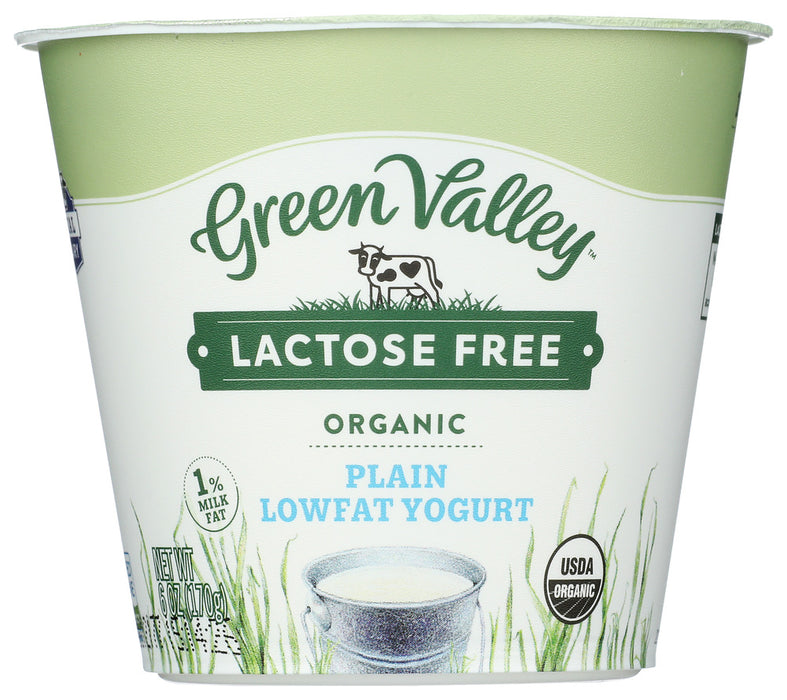 GREEN VALLEY ORGANICS: Organic Plain Lactose Free Low Fat Yogurt, 6 oz