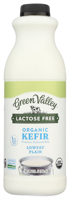 GREEN VALLEY ORGANICS: Kefir Lactose Free Plain, 32 oz