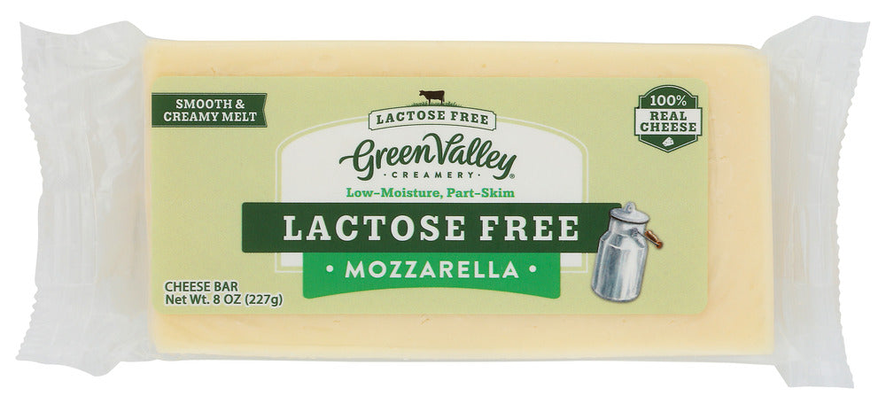 GREEN VALLEY CREAMERY: Lactose Free Mozzarella Cheese Bar, 8 oz