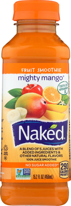 NAKED: Juice Mighty Mango Pure Fruit 100% Juice Smoothie, 15.2 oz
