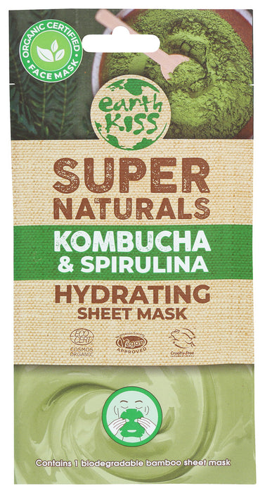 EARTH KISS: Kombucha & Spirulina Hydrating Sheet Mask, 1 ea