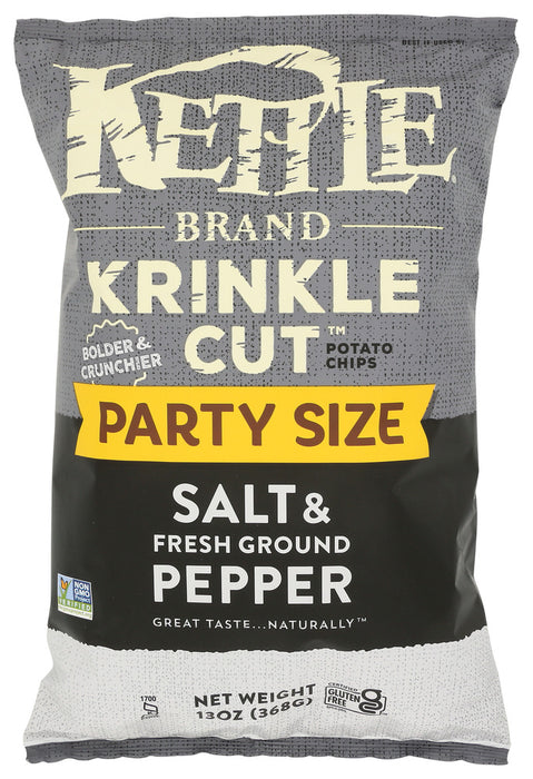 KETTLE BRAND: Krinkle Cut Potato Chips Salt & Fresh Ground Pepper, 13 oz
