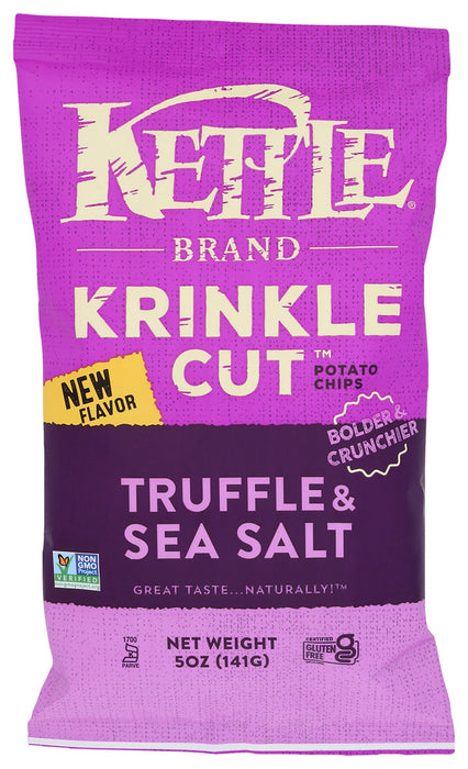 KETTLE FOODS: Krinkle Cut Truffle and Sea Salt, 5 oz