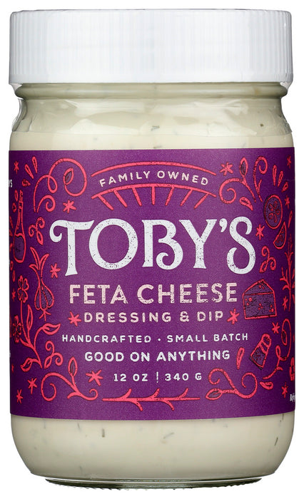 TOBYS: Feta Cheese Dressing And Dip, 12 oz