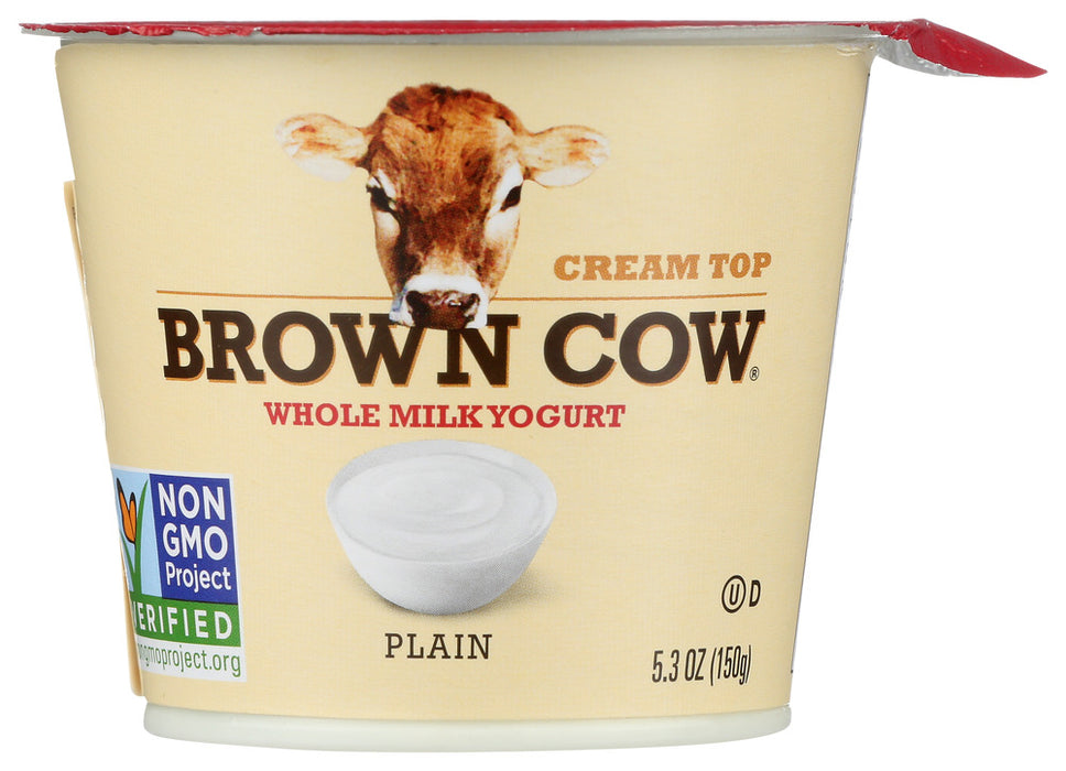 BROWN COW: Yogurt Plain Smooth and Creamy Cream Top, 5.3 oz