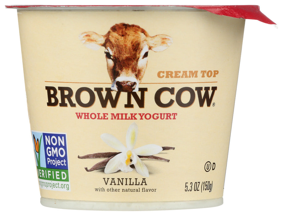 BROWN COW: Yogurt Vanilla Smooth and Creamy Cream Top, 5.3 oz