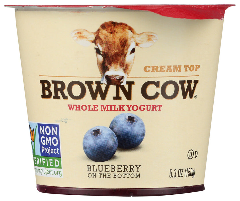 BROWN COW: Yogurt Blueberry On The Bottom Cream Top, 5.3 oz