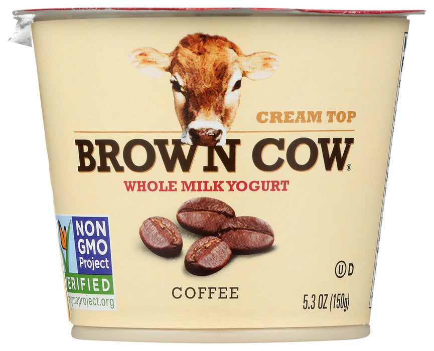 BROWN COW: Cream Top Whole Milk Yogurt Coffee, 5.3 oz