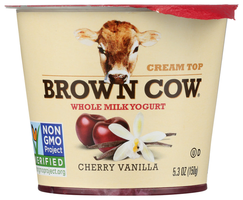 BROWN COW: Yogurt Cherry Vanilla Cherry On The Bottom Cream Top, 5.3 oz
