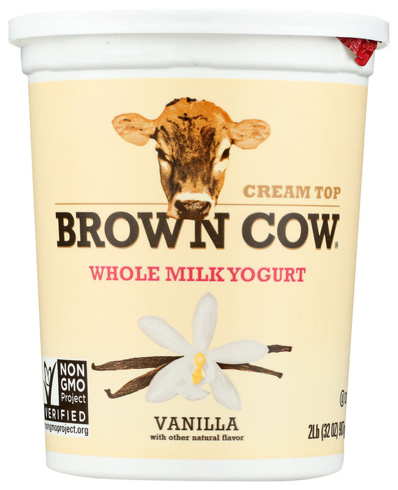 BROWN COW: Cream Top Whole Milk Yogurt Vanilla, 32 oz