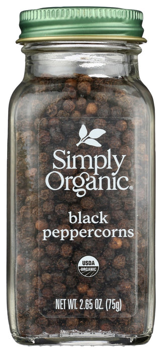SIMPLY ORGANIC: Black Whole Peppercorns, 2.65 Oz