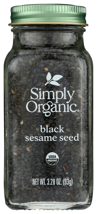 SIMPLY ORGANIC: Seasoning Seeds Black Sesame, 3.28 oz