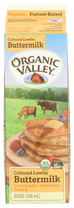 ORGANIC VALLEY: Organic Cultured Lowfat Buttermilk, 32 oz