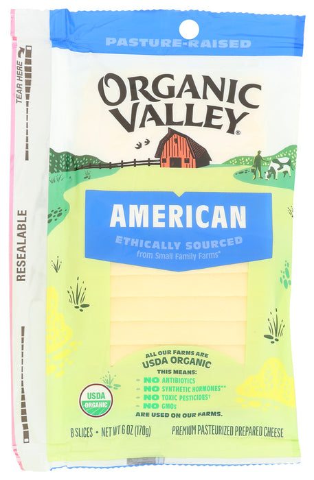 ORGANIC VALLEY: Organic White American Cheese, 6 oz