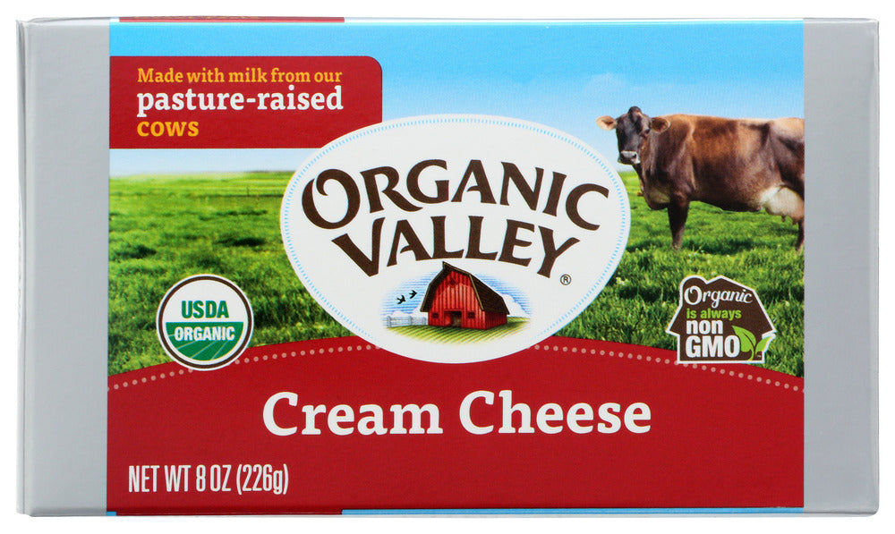 ORGANIC VALLEY: Organic Pasteurized Cream Cheese Bar, 8 oz
