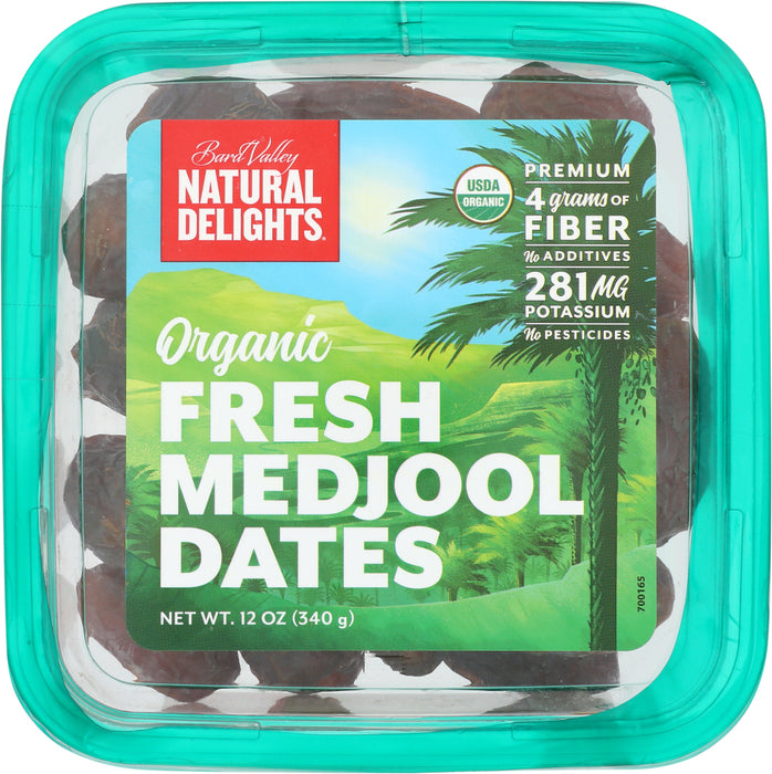 NATURAL DELIGHTS: Date Medjool Whole, 12 oz