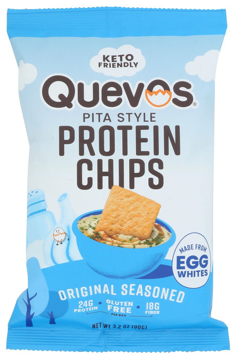 QUEVOS: Pita Protein Chip Orgnal, 3.2 OZ