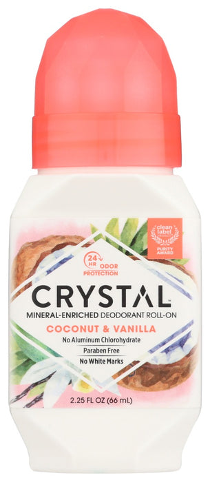 CRYSTAL BODY DEODORANT: Deodorant Vanila Conut, 2.25 FO