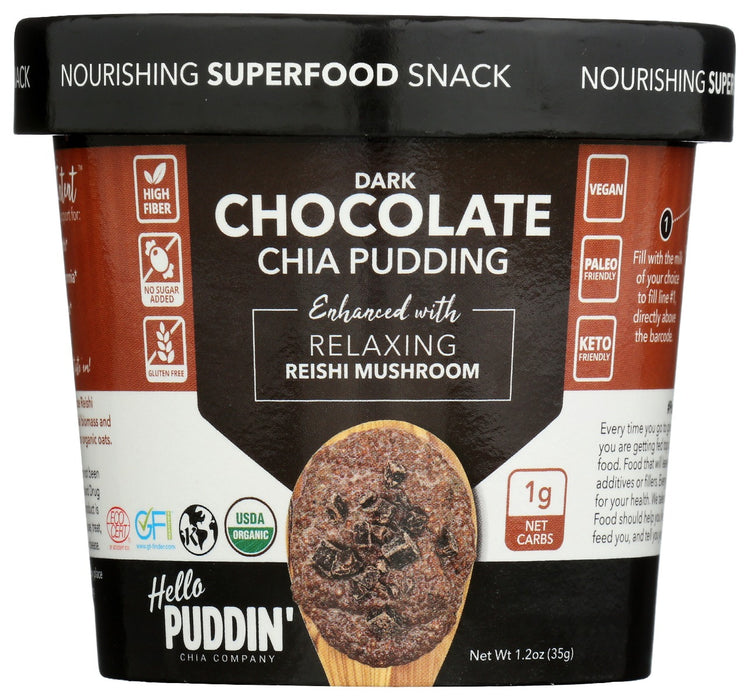 HELLO PUDDIN: Pudding Chia Dk Ch Reishi, 1.2 oz