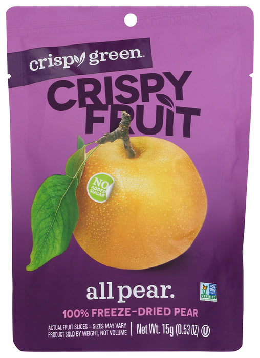 CRISPY GREEN: Pear Dried Single Serve, 0.53 OZ