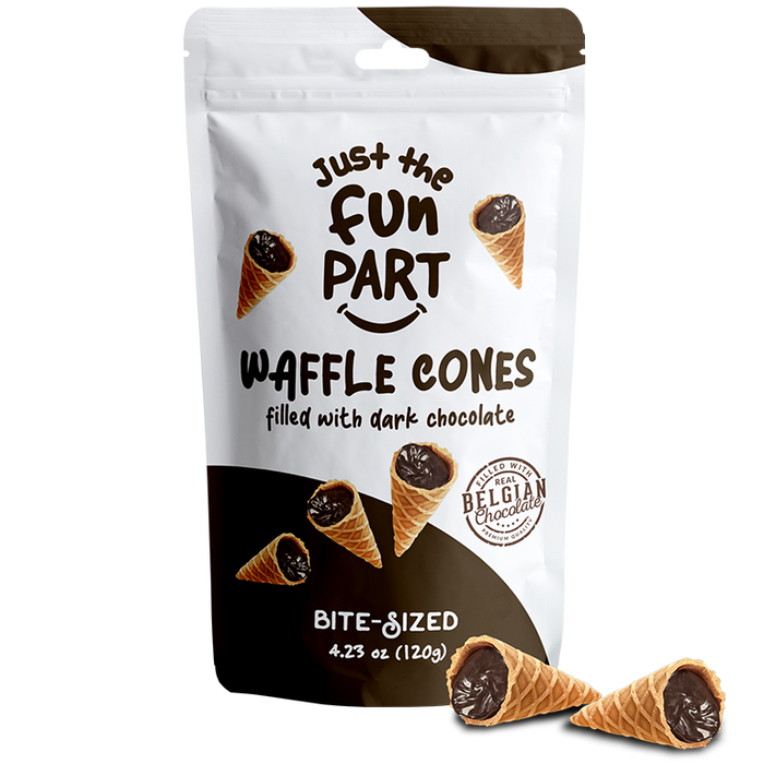JUST THE FUN PART: Waffle Cone Mini Dk Choc, 4.23 oz