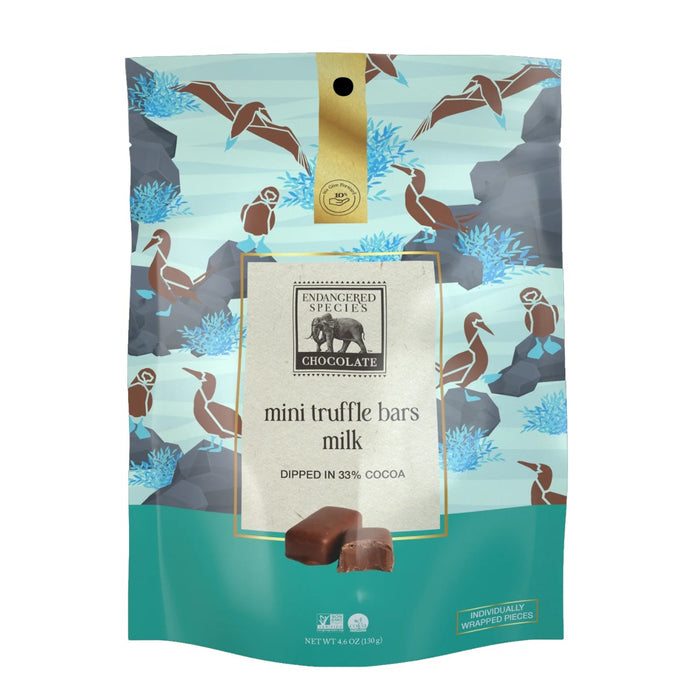 ENDANGERED SPECIES: Chocolate Mini Truffle Bars Milk, 4.6 oz