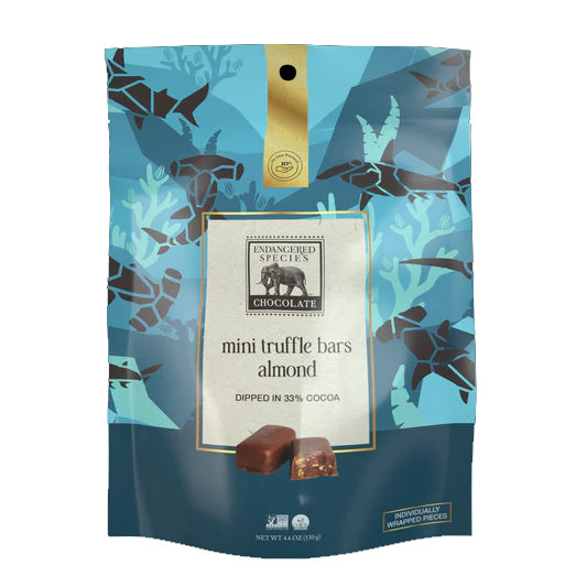 ENDANGERED SPECIES: Chocolate Mini Truffle Bars Almond Milk, 4.6 oz