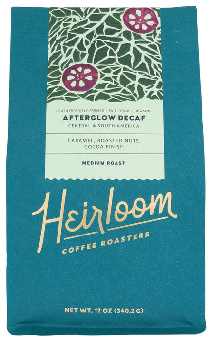 HEIRLOOM: Coffee Decaf Aftrglow Blnd, 12 OZ