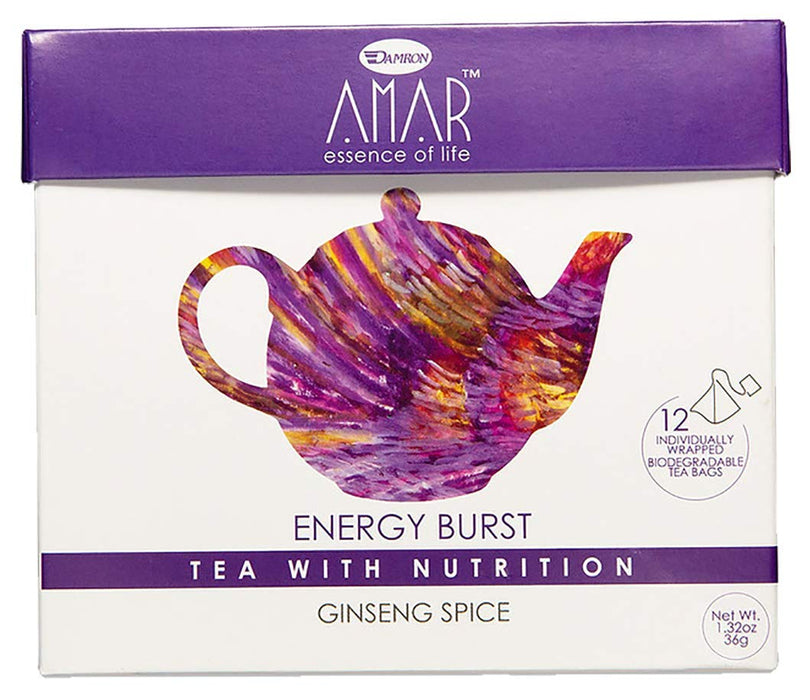 AMAR ESSENCE OF LIFE TEA WITH NUTRITION: Tea Energy Ginseng Spice, 1.32 oz