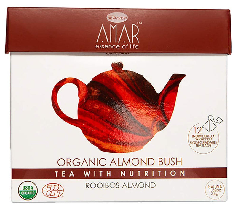 AMAR ESSENCE OF LIFE TEA WITH NUTRITION: Tea Rooibos Almond, 1.32 oz