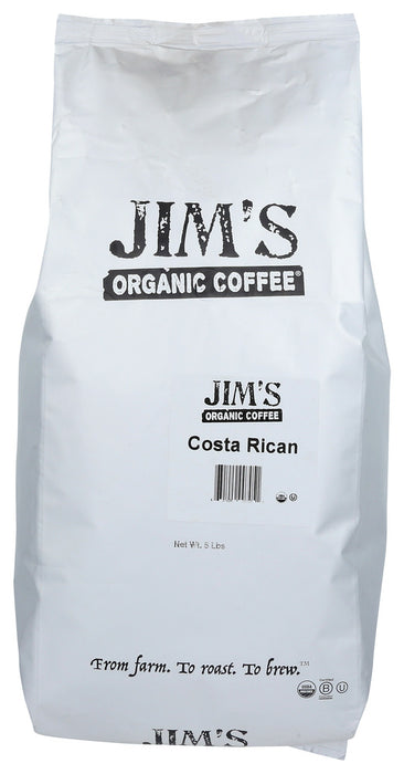 JIMS ORGANIC COFFEE: Organic Costa Rican Coffee, 5 lb