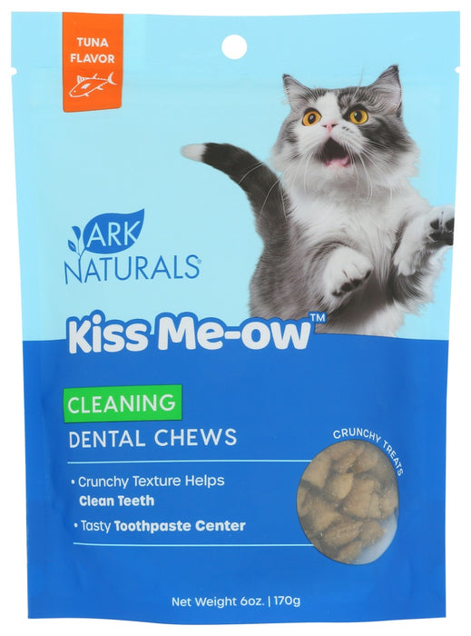 ARK NATURALS: Kiss Me-Ow Cleaning Dental Chews Cat Treat Tuna, 6 oz