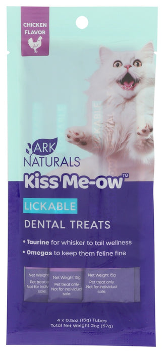 ARK NATURALS: Kiss Me-Ow Lickable Dental Cat Treats Chicken, 2 oz