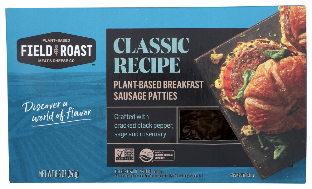 FIELD ROAST: Sausage Breakfast Patty Classic Recipe, 8.5 oz