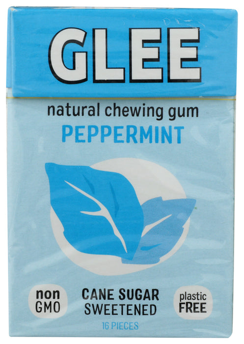 GLEE GUM: All Natural Chewing Gum Peppermint, 16 pc