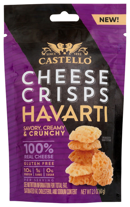 CASTELLO: Cheese Crisps Havarti, 2.1 OZ
