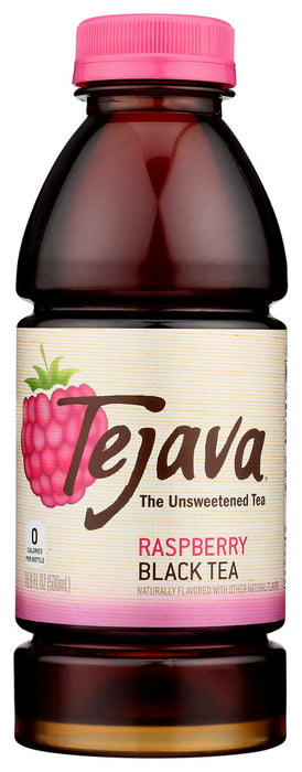 TEJAVA: Unsweetened Raspberry Black Tea, 16.9 fo