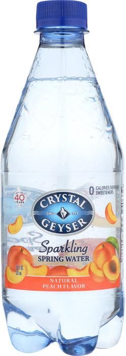 CRYSTAL GEYSER: Sparkling Peach Water 4pk, 72 oz