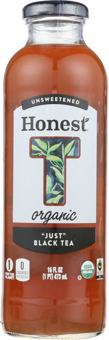 HONEST TEA: Organic Unsweetened Just Black Tea, 16 oz