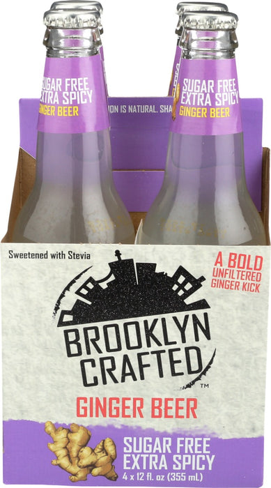 BROOKLYN CRAFTED: Ginger Beer Spicy Sf 4Pk, 48 FO