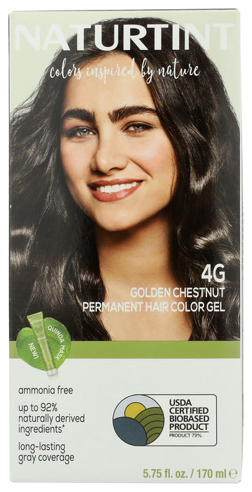 NATURTINT: Permanent Hair Color 4G Golden Chestnut, 5.28 oz