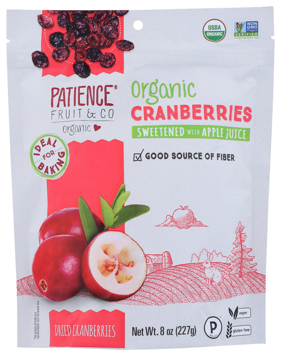 PATIENCE FRUIT & CO: Dried Cranberries Sweetened with Apple Juice, 8 oz
