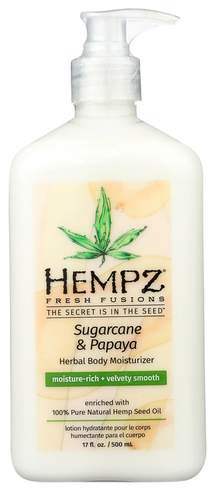 HEMPZ: Fresh Fusions Sugarcane & Papaya Herbal Body Moisturizer, 17 oz