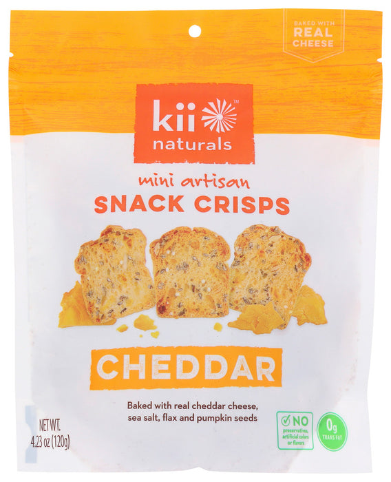 KII NATURALS: Crisps Cheddar, 4.23 oz