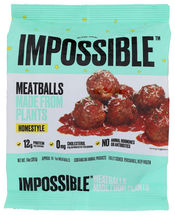IMPOSSIBLE FOODS: Meatballs Plant Based, 14 oz