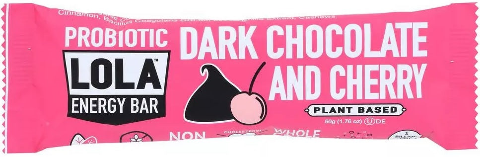 LOLA SNACKS: Dark Chocolate Cherry Energy Bar, 1.76 oz