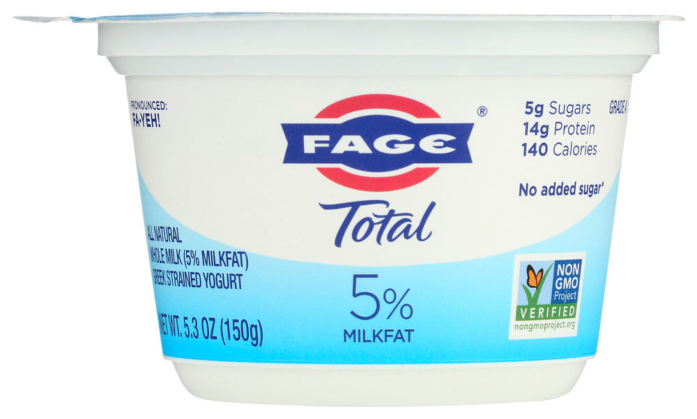 FAGE TOTAL GREEK: 5% Milkfat Plain Yogurt, 7 oz