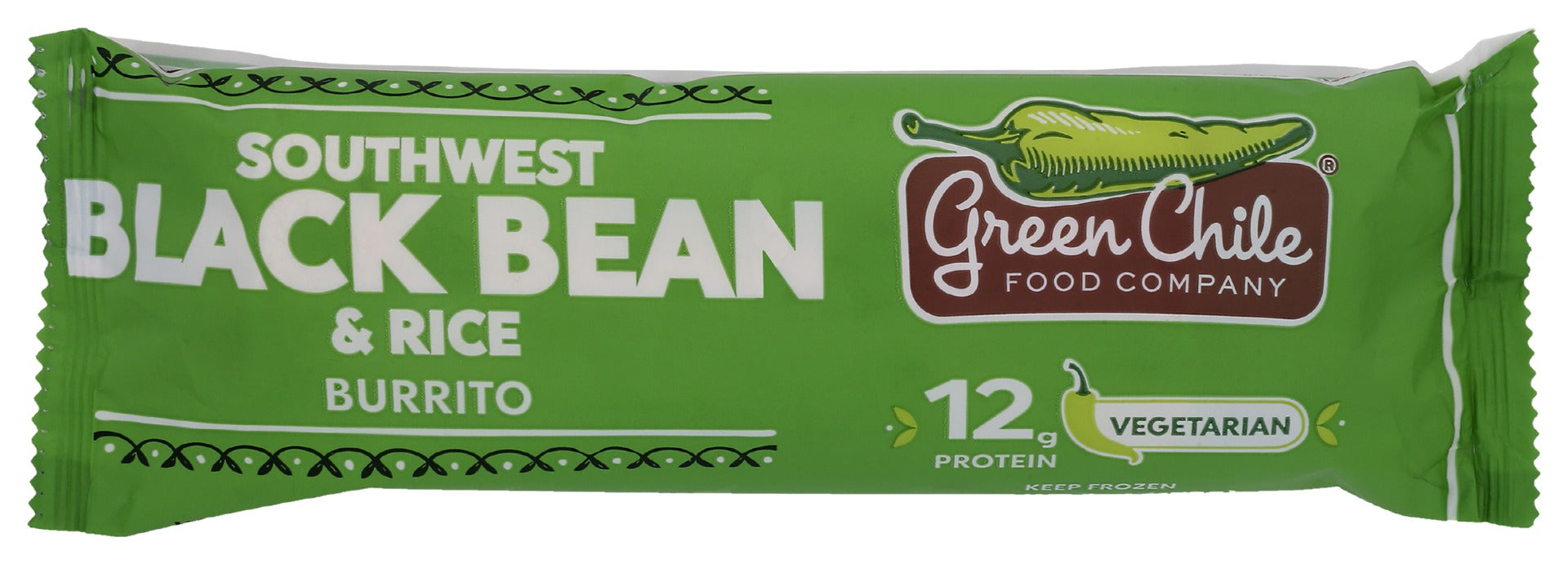 GREEN CHILE: Burrito Blk Bean Rice, 6 oz