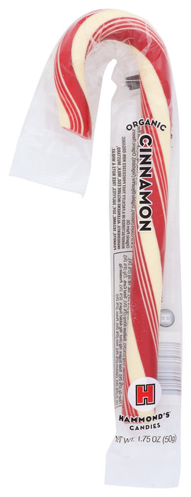 HAMMONDS: Organic Cinnamon Candy Cane, 1.75 oz