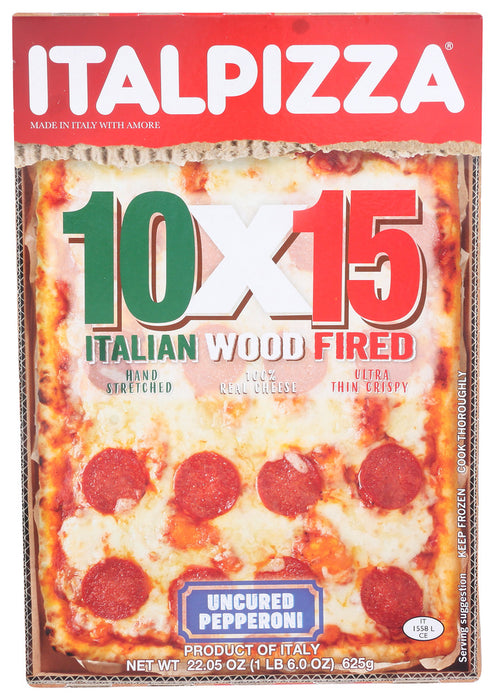 ITALPIZZA 10 X15: Pizza Pepperoni Uncured, 22 oz